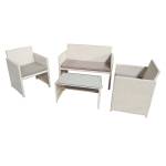 Salotto Valencia bianco grigio set 4 elementi - 25029