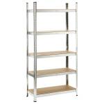 Scaffale 5 ripiani 180 x 40 x 90 cm metallo MDF - 22820