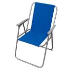 Sedia pieghevole Relax 76 x 47 x 53 cm acciaio verniciato PVC blu - 25038