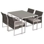 Set pranzo Bilbao nero grigio set 5 elementi - 25021