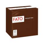 Tovagliolo carta 24 x 24 cm 2 veli cioccolato - 24026