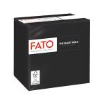 Tovagliolo carta 24 x 24 cm 2 veli nero - 23745