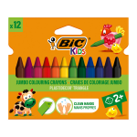 Pastelli Plastidecor - in plastica - colori assortiti - astuccio 12 colori triangle - Bic - 8297733 - 3086124000789 - DMwebShop