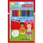 Matite colorate Color diametro mina 2,5 mm colori assortiti astuccio 18 pezzi Stabilo 1918 77 11 - 10967