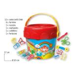 Pasta modellabile medio - secchiello 12 salsicciotti con attrezzi - Dido - 397800 - 8000144001620 - DMwebShop