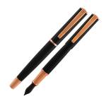 Penna Stilografica Impressa punta M nero rosegold - 12685