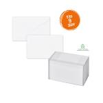 Scatola 100 biglietti e 100 buste Dalmazia bianco 9 x 14 cm - 10655