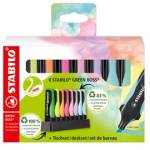 Evidenziatore Green Boss - punta a scalpello - tratto 2 - 5 mm - colori assortiti - deskset 8 pezzi - Stabilo - 6070/08-5 - 4006381572842 - DMwebShop