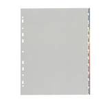 Separatore - 12 tacche personalizzabili - PP - 22 x 30 cm - grigio - Favorit - 400006688 - 8006779056202 - DMwebShop