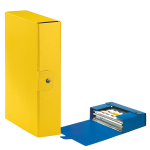 Scatola progetto Eurobox - dorso 8 cm - 25 x 35 cm - giallo - conf. 5 pezzi - Esselte - 390328090 - 48350A - DMwebShop