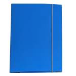 Cartellina con elastico cartone plastificato 3 lembi 25 x 34 cm azzurro - 2766