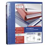Raccoglitore personalizzabile Stelvio TI 22 x 30 cm 4 anelli a D 30 mm blu dorso 4 cm - 5357