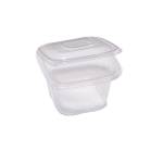 Contenitori in PP con coperchio incernierato 12 x 12 x 7,5 cm pack 50 pezzi - 25420