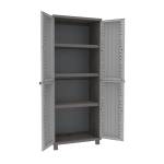 Armadio JWood 268 - 2 ante - PPL effetto legno - 68 x 37,5 x 170 cm - grigio tortora Terry - 1002717 - 8005646026164 - DMwebShop