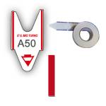 Rotolo da 2000 ticket per elimina code rosso confezione 5 rotoli - 13698