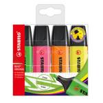 Evidenziatore Boss Original - punta a scalpello - tratto da 2 - 5 mm - colori assortiti - conf. 4 pezzi - Stabilo - 70/4 - 4006381215695 - DMwebShop