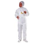Tuta con cappuccio monouso PPL non tessuto taglia XL bianco - 18600