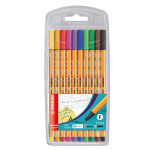 Fineliner Point 88 - tratto 0,4 mm - colori assortiti - conf.10 pezzi - Stabilo - 8810. - 4006381217842 - DMwebShop