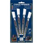 Marcatore a gesso liquido - punta fine da 1 - 2 mm - bianco - conf. 4 pezzi - Securit - BLA-SMA100-V4-WHI - 8718226493811 - DMwebShop