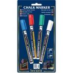 Marcatore a gesso liquido - punta fine da 1 - 2 mm - colore assortiti base - conf. 4 pezzi - Securit - BL-SM-100-V4-COL - 8718226492661 - DMwebShop