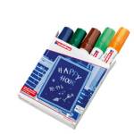 Marcatore a gesso liquido 4090 punta scalpello da 4 a 15 mm colori assortiti astuccio 5 pezzi - 15701