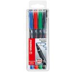 Pennarelli OHPen 843 universal permanente punta media 1 mm astuccio 4 colori - 15480