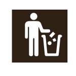 Etichetta adesiva raccolta differenziata con icona GENERICO 120 x 130 mm - 8182