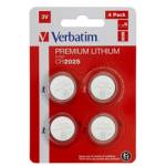 Blister 4 MicroPile a pastiglia CR2025 - litio - 3 V - Verbatim - 49532 - 23942495321 - DMwebShop