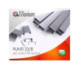 Punti metallici - 23/8 - scatola da 1000 pezzi - conf. 20 pezzi - Titanium - D1431 - 8025133121929 - DMwebShop