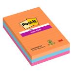 Blocco Super Sticky 4690,3SS BOOS a righe 101 x 152 mm colori Boost 90 fogli - 25842