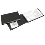 Raccoglitore Sanremo 2000,42 x 30 cm album 4 anelli a D 40 mm dorso 5,5 cm nero - 25263