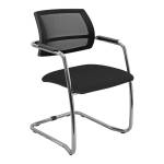 Seduta attesa Lithium LTLTN con braccioli inclusi nero - 25482