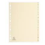 Separatori 24 tasti A Z cartoncino A4 avorio - 24799