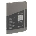 Taccuino Ecoqua Plus con elastico rilegatura cucita A5,5 mm 80 fogli antracite - 25729