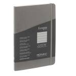 Taccuino Ecoqua Plus con elastico rilegatura cucita A5,5 mm 80 fogli righe antracite - 25711