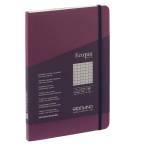 Taccuino Ecoqua Plus con elastico rilegatura cucita A5,5 mm 80 fogli vino - 25713