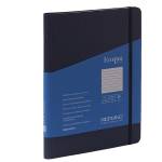 Taccuino Ecoqua Plus con elastico spiralato A5,70 fogli righe blu scuro - 25702