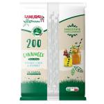 Cannuccia in carta imbustata singolarmente 24 cm nero nero bianco - 26220