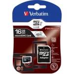 Micro SDHC Classe 10 fino a 45mb/sec - 16 Gb - Verbatim - 44082 - 23942440826 - DMwebShop