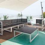 Poltrona Salotto Quick centrale 66 x 70 x 70 cm alluminio legno - 6743