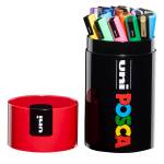 Marcatore Uni Posca PC5M - con coperchio rosso - punta media - colori assortiti - gift box 18 pezzi - Uni Mitsubishi - M 84008547 - 8059484008547 - DMwebShop