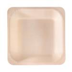 Piatto piano monouso quadrato 14,5 x 14,5 cm legno colore naturale - 27207