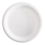 Piatto piano monouso rotondo diametro 23 cm canna da zucchero bianco Signor Bio - 27212