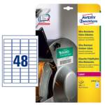 Etichette adesive in PE laser permanenti 45,7 x 21,2 mm 10 fogli bianco - 28010