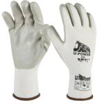 Guanti di protezione FIT con polsino giallo taglia 08 bianco grigio - 27942