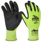 Guanti di protezione FLEX con polsino giallo taglia 08 verde fluo nero - 27936