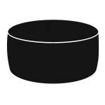 Pouf Ottoman 23 x 53 cm nero - 28239