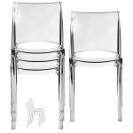 Sedia B side 48 x 50 x 81,5 cm policarbonato trasparente - 28231
