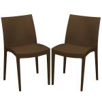 Sedia Venice 51 x 49 x 80 cm polipropilene moka - 28226