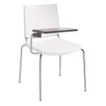 Seduta attesa Atenea ATT con tavoletta scrittoio senza braccioli bianco - 28246